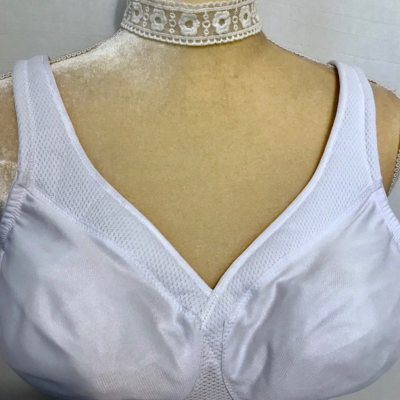 Glamorise NWOT White Unlined Bra Women 38B - Picture 3 of 9